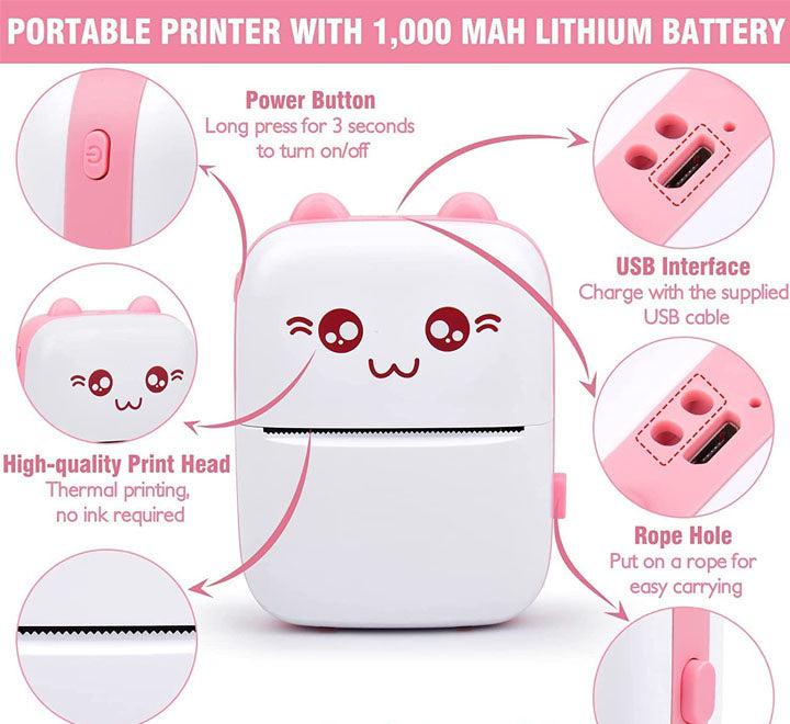 Portable Mini Pocket Printer BT Thermal Printer ARABI CART