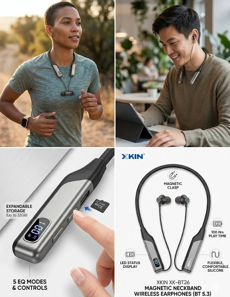 XKIN - Magnetic Neckband Wireless Earphones ARABI CART