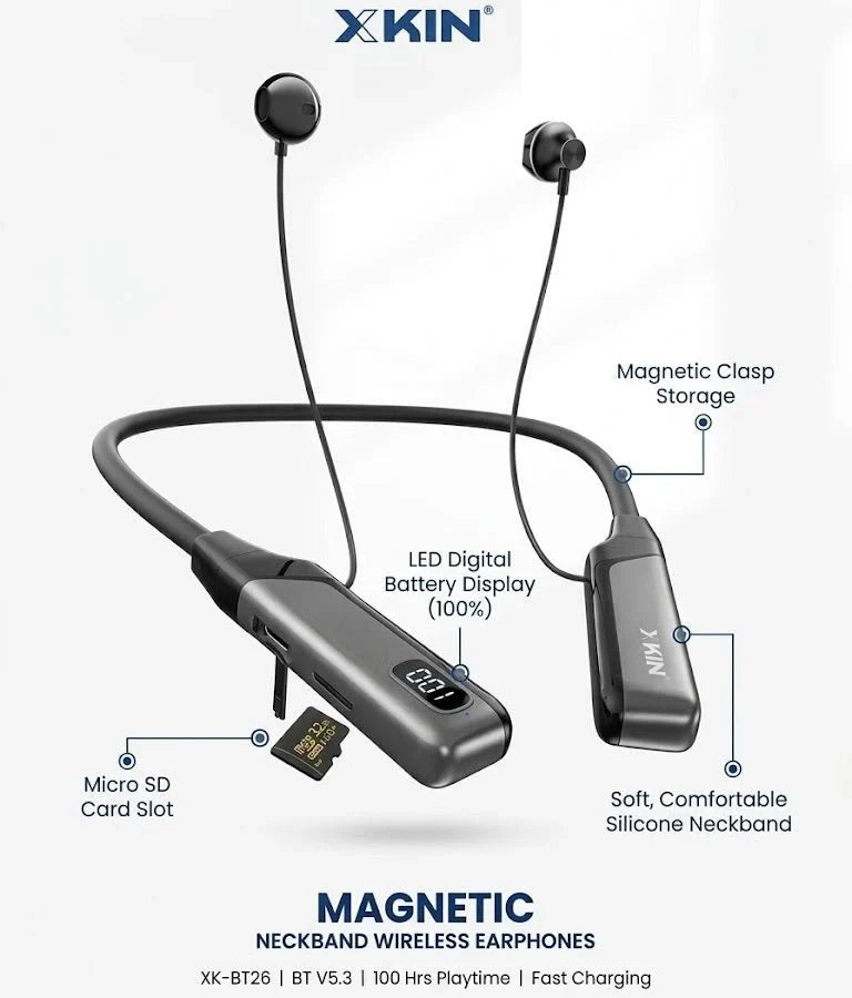 XKIN - Magnetic Neckband Wireless Earphones ARABI CART